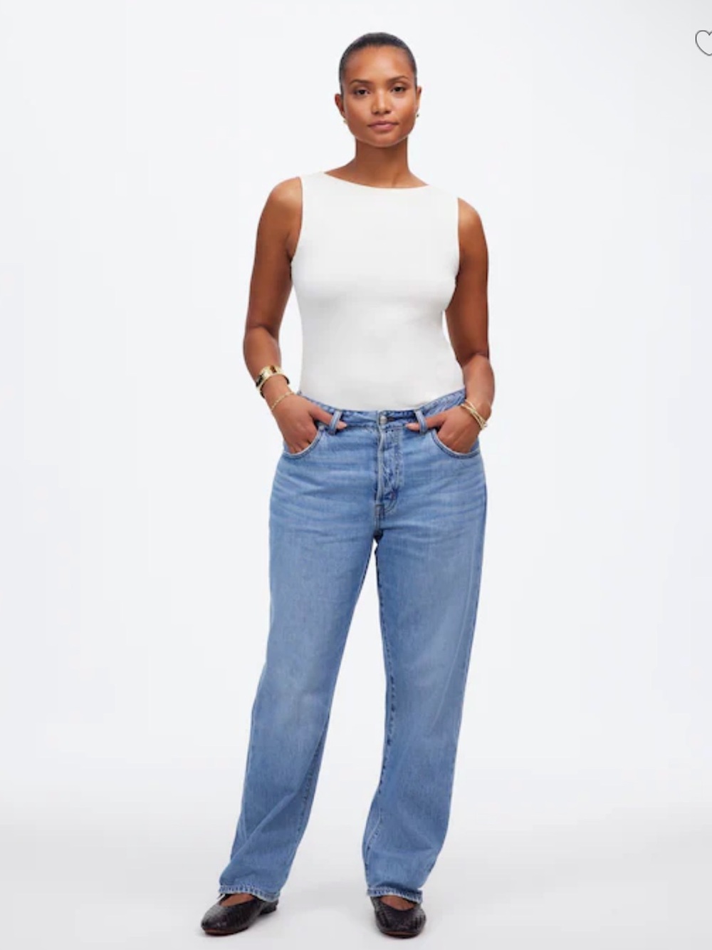 Madewell The Tall Curvy Dean Easy Straight Jean in Northridge Wash